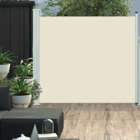 Side Awning Cream fabric with grey steel cover
