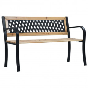 Garden Bench Brown and Black