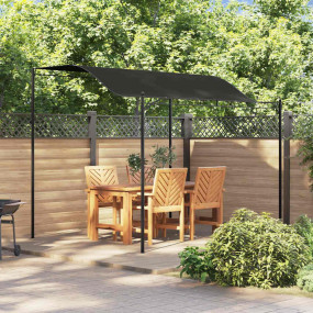 Canopy Set of 2 Anthracite, Black Steel, Polyester Larg...
