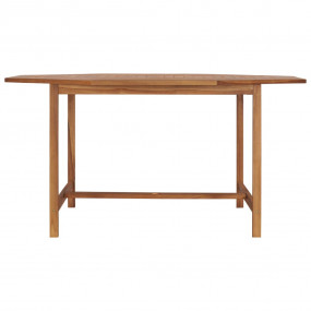 Dining Table Teak Brown Solid Teak Wood Large Durable