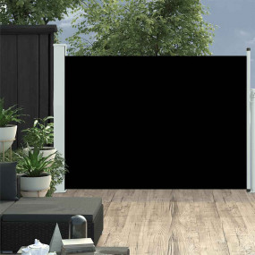 Side Awning Black fabric + gray steel