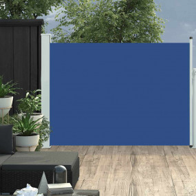 Side Awning Blue Polyester, Powder-Coated Steel Extra L...