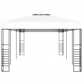 Outdoor Awning White Steel, Polyester 6x3 ft