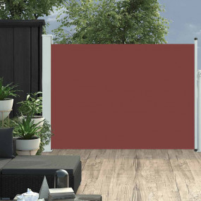 Side Awning Brown fabric and grey steel