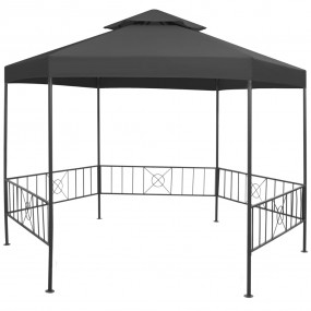 Garden Gazebo Anthracite Powder-coated Steel Large