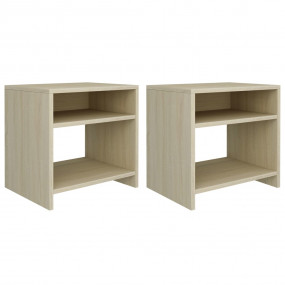 Bedside Cabinet Set of 2 Sonoma oak Engineered wood
