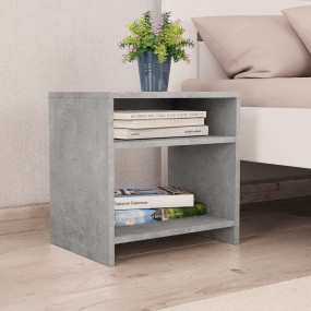 Bedside Cabinet Concrete Gray Engineered Wood 15.7 x 11...