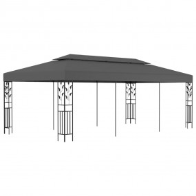 Gazebo Anthracite and Black Powder-coated steel and pol...