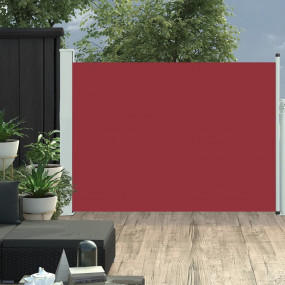 Side Awning Red Polyester with PU coating, powder-coate...