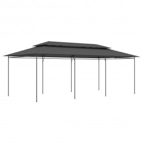 Gazebo Anthracite Tubular Steel Large UV-Resistant Mate...