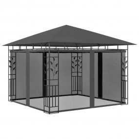 Gazebo Anthracite Powder-coated steel, polyester 9.8x9....