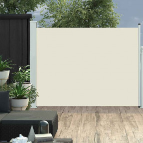 Side Awning Cream 100% Polyester fabric and Powder-coat...