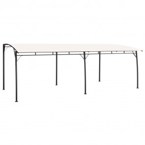 Sunshade Awning Cream Powder-coated steel, 100% polyest...