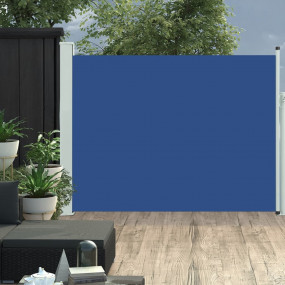 Side Awning Blue Polyester fabric 55.1 x 196.9 in Retra...
