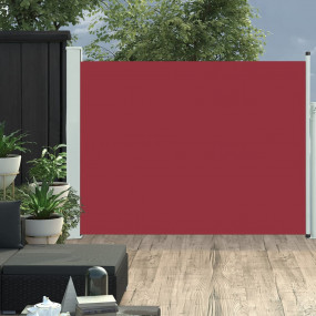 Side Awning Red fabric, grey steel