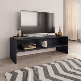 TV Cabinet High gloss gray Engineered wood Medium TV Ca...