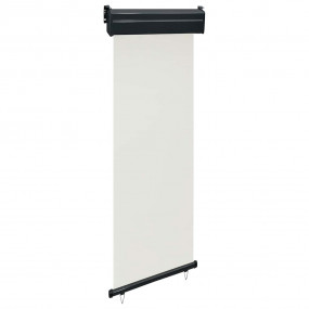 Balcony Vertical Awning Cream Polyester, Aluminum, Stee...