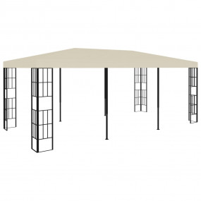 Gazebo Cream and Black Polyester, Steel Large Durable G...