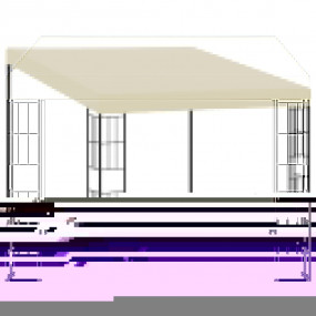 Wall-mounted Gazebo Cream 100% polyester Large Durable