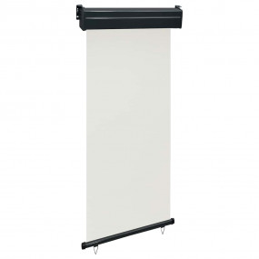 Balcony Side Awning Cream Steel, Aluminum, 100% Polyest...