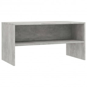 TV Cabinet Concrete Grey Engineered Wood Compact TV Cab...