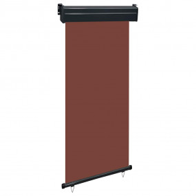 Balcony Side Awning Brown Polyester 41.3 x 98.4 in Retr...