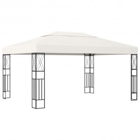 Gazebo Cream Polyester 9.8x13.1 ft Durable Gazebo Recta...