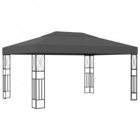 Gazebo Anthracite 100% polyester, steel 10 x 13 ft Toug...