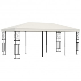 Gazebo Cream Polyester Large Durable Gazebo Rectangular