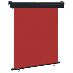 Balcony Side Awning Red Polyester fabric, Steel, Alumin...