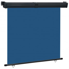 Balcony Side Awning Blue Steel 65 x 98.4 in