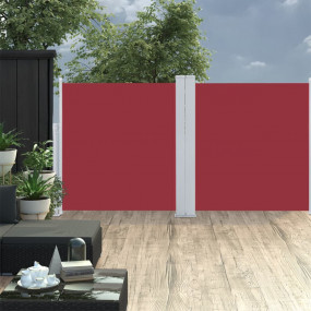 Side Awning Red Polyester with PU coating 47.2 x 236.2 ...