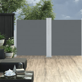 Side Awning Anthracite Polyester with PU coating 55.1x2...