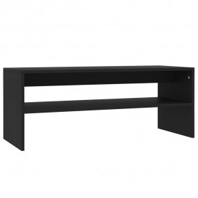 Coffee Table Black Engineered Wood Small Coffee Table