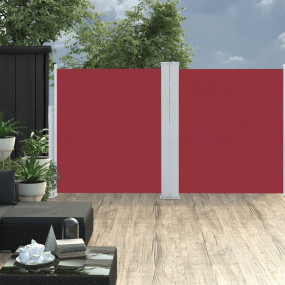 Side Awning Red Polyester with PU coating 63 x 236.2 in