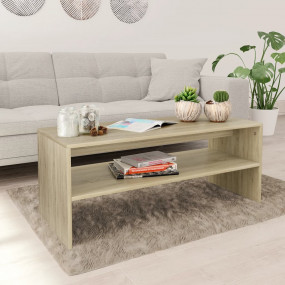 Coffee Table Sonoma oak Engineered wood 39.4 x 15.7 x 1...
