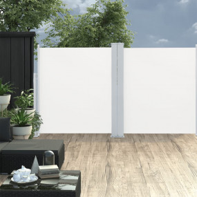 Side Awning Cream fabric, Grey steel frame