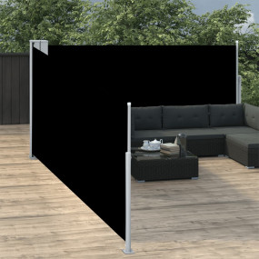 Side Awning Black 100% polyester with PU coating 39.4 x...