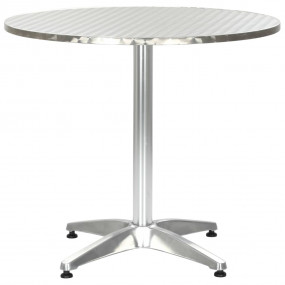 Garden Table Silver Aluminum Medium Lightweight Garden ...