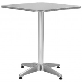 Garden Table Silver Aluminum, Stainless Steel 23.6 x 23...