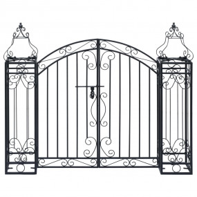 Garden Gate Black Wrought iron Medium Durable Garden Ga...