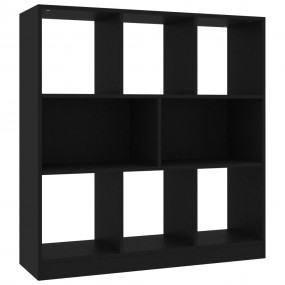 Book Cabinet Black Engineered wood 38.4x11.6x39.4 in Bo...