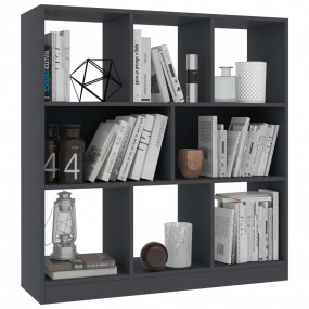Book Cabinet Grey Engineered Wood 38.4 x 11.6 x 39.4 in