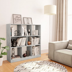 Book Cabinet Concrete grey Engineered wood 38.4 x 11.6 ...