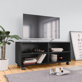 TV Cabinet Black Engineered wood 35.4 x 13.8 x 13.8 in ...