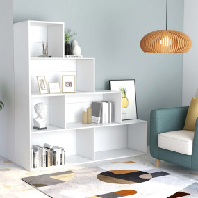 Book Cabinet White Engineered wood Book Cabinet Rectang...