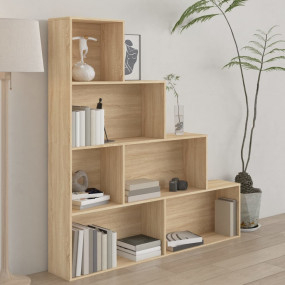 Book Cabinet Sonoma oak Engineered wood Large Book Cabi...