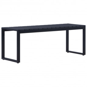 Garden Bench Black PS board, iron 47.4 in Built Tough
