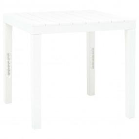Garden Table White Plastic 30.7x30.7 in Lightweight