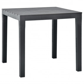 Garden Table Anthracite Plastic 30.7x30.7x28.3 in Garde...
